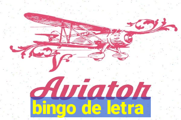 bingo de letra